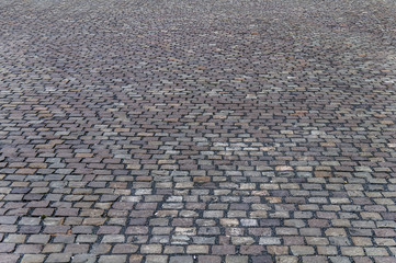 Old cobbled road surface in Timisoara