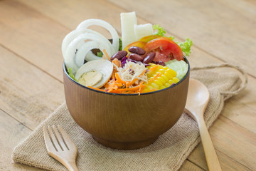 Vegetable and fruit healthy salad ,Clean food