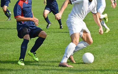 Soccer players in action