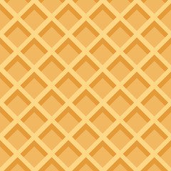Waffles seamless vector pattern. Flat color design