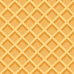 Naklejka premium Waffles seamless vector pattern. Flat color design