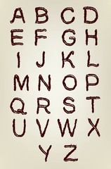 Alphabet. Vector set of hand written letters.