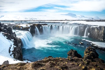 Fototapete Wasserfälle Godafoss Wasserfall, Island  © Puripat