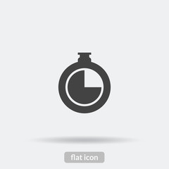 Clock icon, Black vector is type EPS10