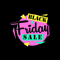 Black friday sale sticker or Black friday sale banner. Black friday special offer tag. Black friday sale badge and tag. Isolated vector clip art