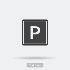 Parking icon, Black vector is type EPS10