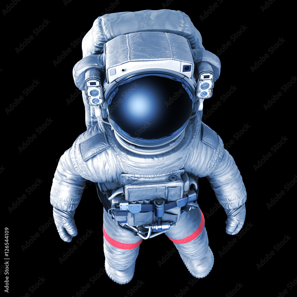 Wall mural astronaut, image with a work path