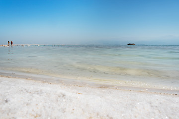 Swimers in dead sea, Ein Bokek, Israel.