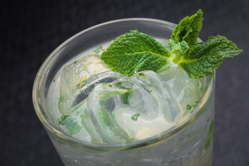 glass of mojito cocktail