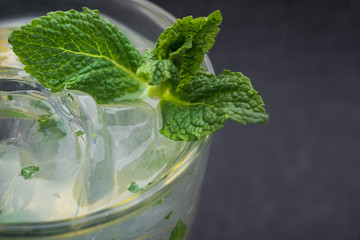 glass of mojito cocktail