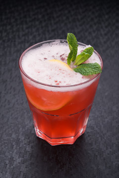glass of mojito cocktail