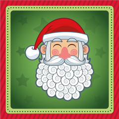 Santa cartoon icon. Christmas season card decoration and celebration theme. Colorful design. Vector illustration