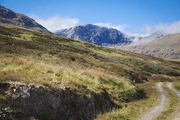 Fototapeta na wymiar Landschaft von Wester Ross, einer Region an der NW Küste von Schottland