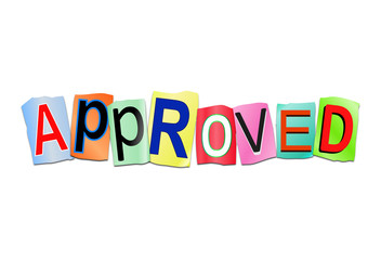 Approval word concept.