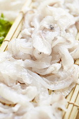 Sashimi, fresh raw fish