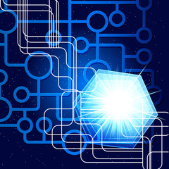 abstract blue technology background.