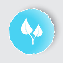 Obraz premium Blue app button with Medical Herbs icon on white.