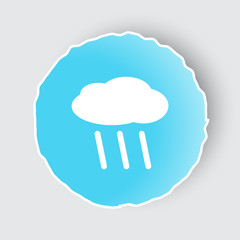 Blue app button with Rain icon on white.