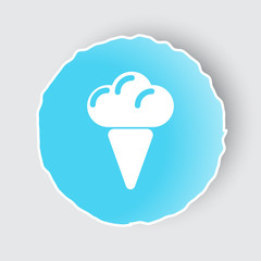 Blue app button with Ice Cream icon on white.