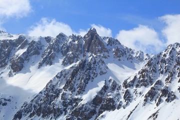 Fototapeta na wymiar European Alps winter