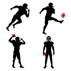 Player and ball icon. American football sport competition and game theme. Vector illustration