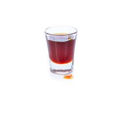 glass of  honey isolated on white