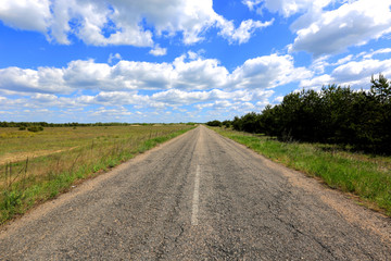 old road in steppe
