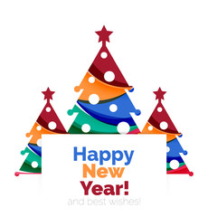 2017 Christmas and New Year Geometric Banner