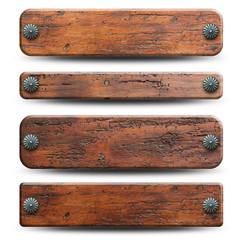 4 plaques en bois
