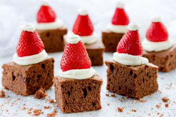 Santa Hat Brownie