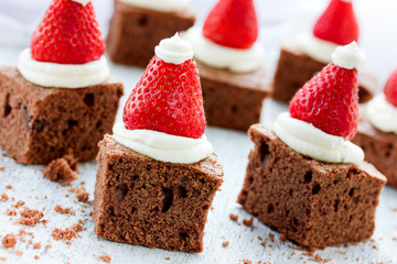 Santa Hat Brownie