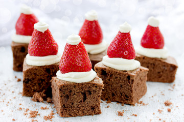 Santa Hat Brownie