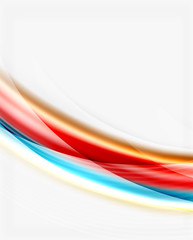 Naklejka premium Translucent vector wave line, business or technology template