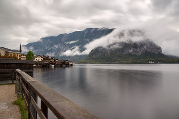 Little famous village Hallstatt in Austrian