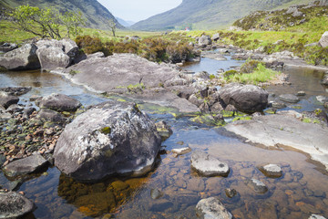 Fototapeta na wymiar Flusslandschaft nahe Loch Torridon, Wester Ross, Schottland