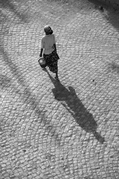 Woman walking in Ethiopia