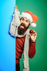 christmas man with decorative ball