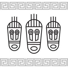 Ethno card with mask