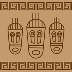 Ethno card with mask