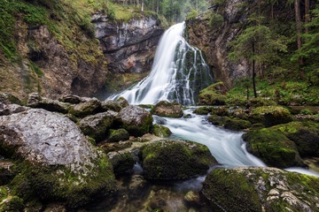 Obraz premium The majestic Gollinger Waterfall in Austria