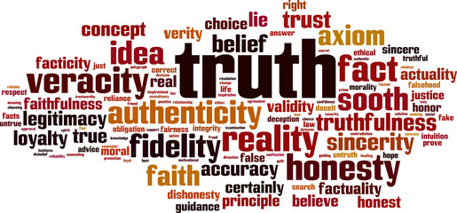 Truth word cloud concept. Vector illustration