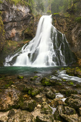 Naklejka na ściany i meble The majestic Gollinger Waterfall in Austria