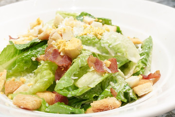 Closed up of Cesar Salad, healthy food, clean food, organic vegetables