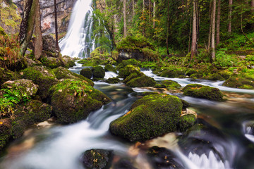 The majestic Gollinger Waterfall in Austria