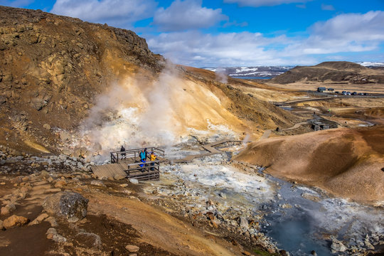 Seltun is a part of Krysuvik geothermal area in Reykjanes peninsula, Iceland
