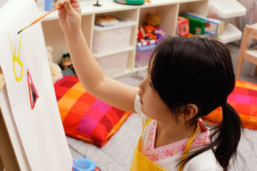 Girl painting on easel © Alexander