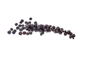 Black pepper isolated on white background