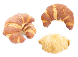 croissant set isolated on white background