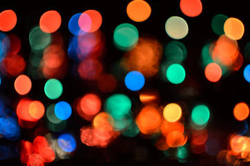 Holiday blurred colorful bokeh background