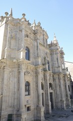Fototapeta na wymiar Northern facade of the cathedral of Santiago de Compostela, Spain